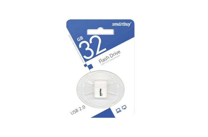 Флешка USB 2.0 Smartbuy 32GB LARA White (SB32GBLARA-W)