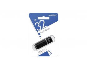 Флешка USB 2.0 Smartbuy 32GB Quartz series Black (SB32GBQZ-K)