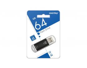 Флешка USB 2.0 Smartbuy 64GB V-Cut Black (SB64GBVC-K)