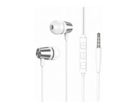 Наушники вакуумные проводные Deppa (44184) Stereo Alum Mini, (серебристый)