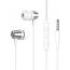 Наушники вакуумные проводные Deppa (44184) Stereo Alum Mini, (серебристый)