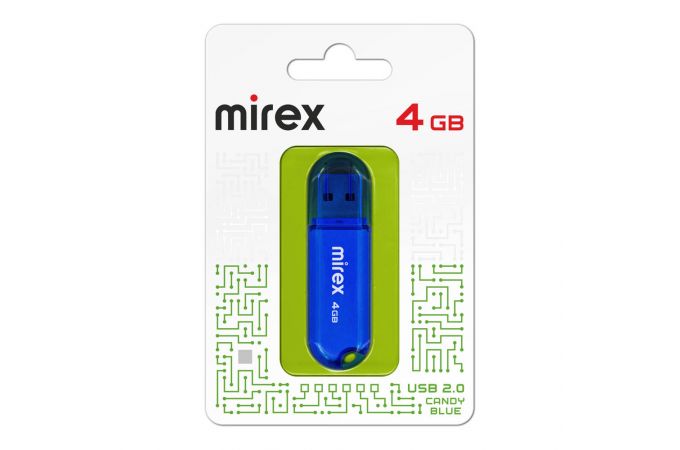 Флешка USB 2.0 Mirex CANDY BLUE 4GB (ecopack)