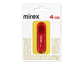 Флешка USB 2.0 Mirex CANDY RED 4GB (ecopack)