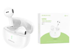 Наушники вакуумные беспроводные BOROFONE BW33 Handsome  true wireless BT headset Bluetooth (белый)