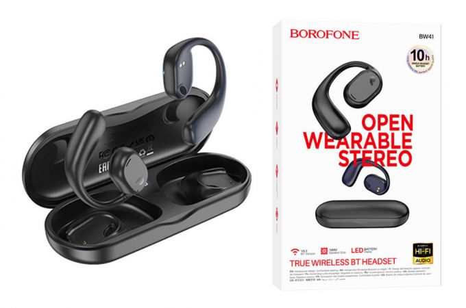 Наушники вакуумные беспроводные BOROFONE BW41 Prestige  true wireless BT headset Bluetooth (черный)