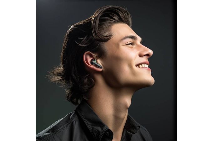 Наушники вакуумные беспроводные BOROFONE BW57 Mecha  true wireless BT headset Bluetooth (черный)