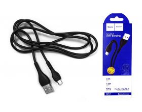 Кабель USB - MicroUSB HOCO X37 2,4A (черный) 1м