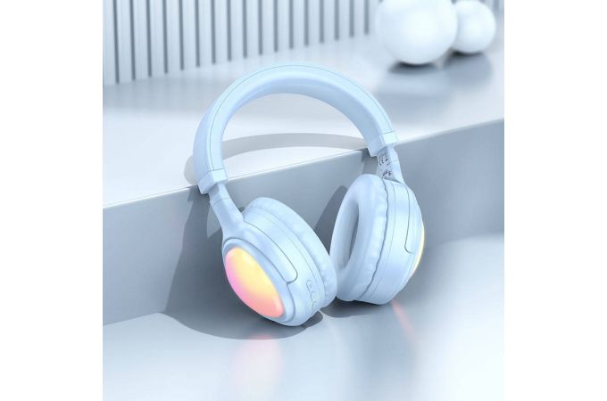 Наушники мониторные беспроводные HOCO W48 Focus BT headphones Bluetooth (синий)