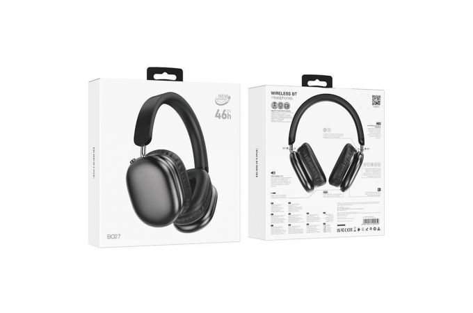 Наушники мониторные беспроводные BOROFONE BO27 Rhyme BT headphones Bluetooth (черный)