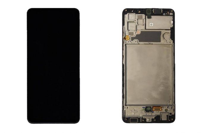 Дисплей для Samsung A325F Galaxy A32 Black в сборе с тачскрином + рамка 100%