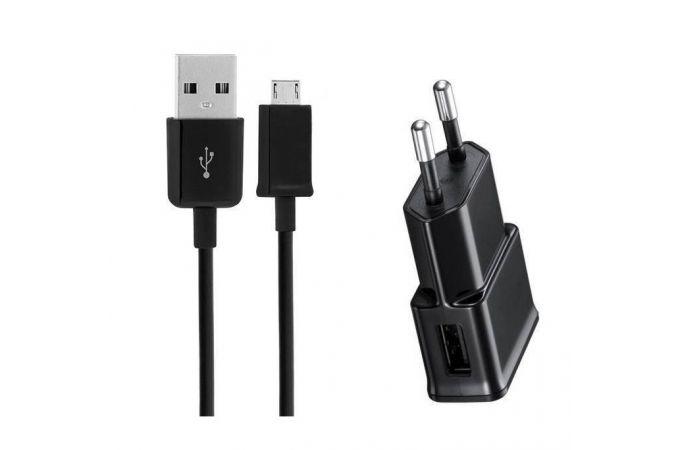 Сетевое зарядное устройство USB + кабель MicroUSB Орбита OT-APU10 5B, 2000mA (черный)