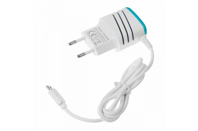 Сетевое зарядное устройство USB + кабель MicroUSB Орбита OT-APU13 5B, 2100mA (белый)