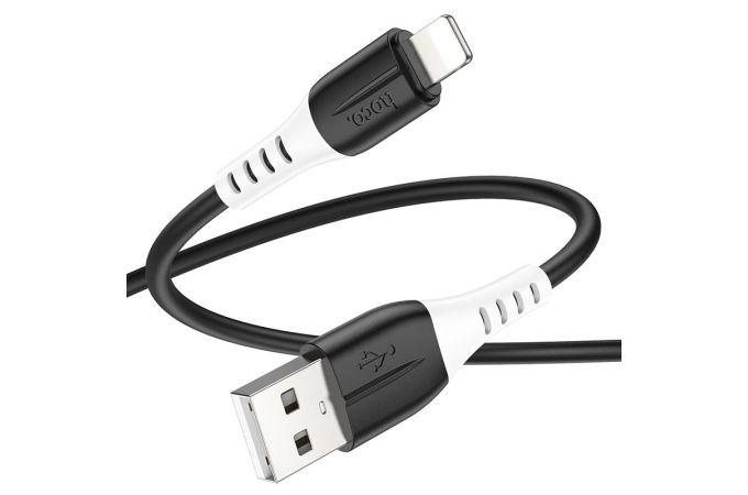 Кабель USB - Lightning HOCO X82, 2,4A (черный) 1м силиконовый