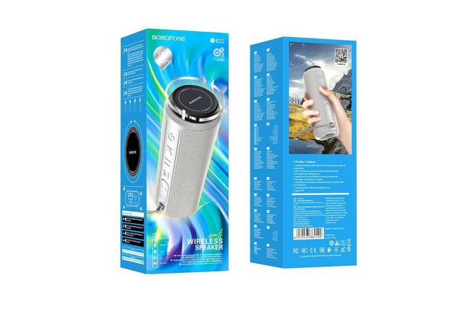 Портативная беспроводная колонка BOROFONE BR22 Серая BT (ABSOLUT)