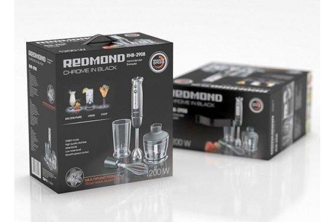 Блендер REDMOND RHB-2908 1200 Вт, измельчитель, мерн.ст, венчик