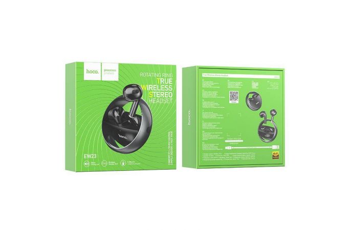 Наушники вакуумные беспроводные HOCO EW23 Canzone true wireless stereo headset Bluetooth (серый)
