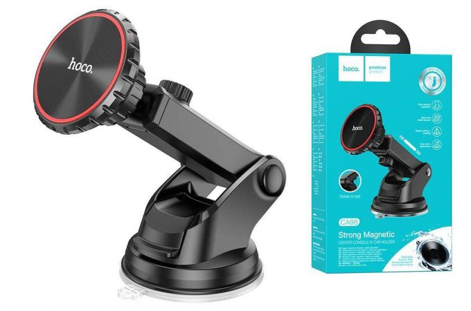 Держатель автомобильный для телефона HOCO CA98 City center console magnetic In-car holder черный