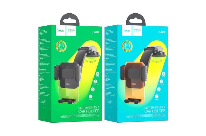Держатель автомобильный для телефона HOCO CA118 Delicate press type center console In-car holder черный
