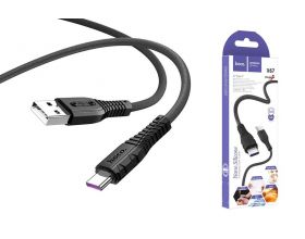 Кабель USB - USB Type-C HOCO X67, 5A (черный) 1м силиконовый