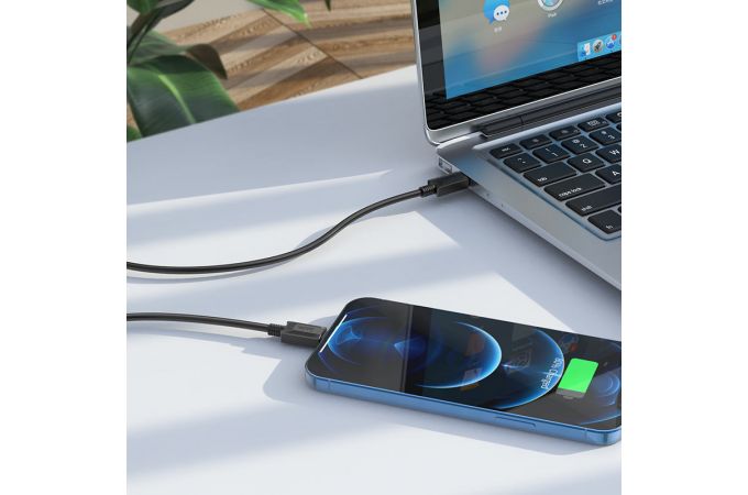 Кабель USB Type-C - Lightning HOCO X73 PD20W (черный) 1м