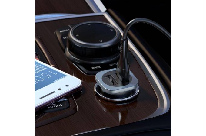 Автомобильное зарядное устройство АЗУ 2USB HOCO NZ4 Wise road (черный)