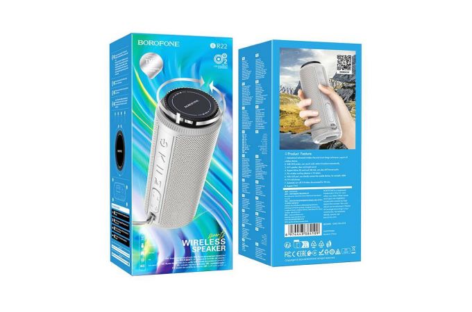 Портативная беспроводная колонка BOROFONE BR22 Sports BT (серый)