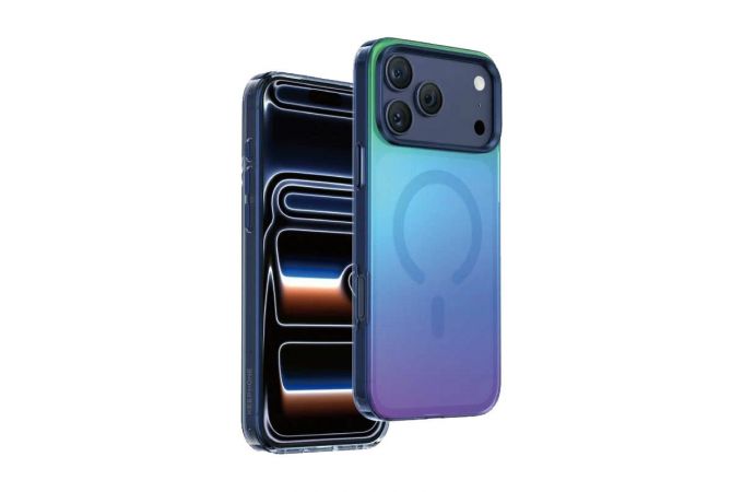 Чехол для iPhone 17 Pro Max KEEPHONE RAINBOW (Голубой)