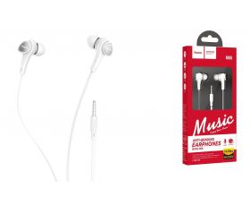 Наушники вакуумные проводные HOCO M66 Passion in line control earphones (белый)