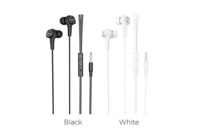Наушники вакуумные проводные HOCO M66 Passion in line control earphones (белый)