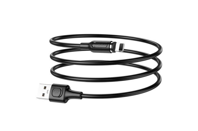 Кабель USB - Lightning BOROFONE BX41, 2,4A (черный) 1м (магнитный)