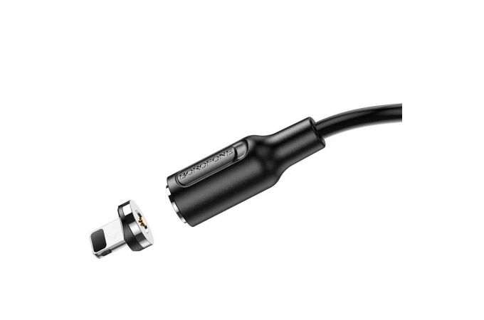 Кабель USB - Lightning BOROFONE BX41, 2,4A (черный) 1м (магнитный)