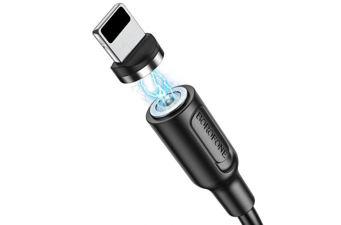 Кабель USB - Lightning BOROFONE BX41, 2,4A (черный) 1м (магнитный)