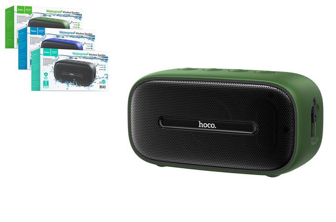 Портативная беспроводная колонка HOCO BS43 Cool sound sports wireless speaker (зеленый)