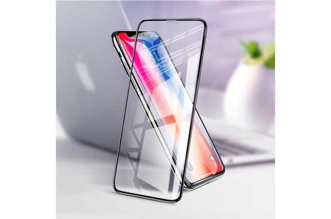 Защитное стекло дисплея iPhone XR/11 (6.1)  HOCO G2 3D Anti-shock Full Screen HD tempered glass  черное