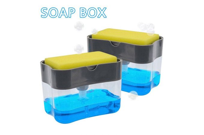 Дозатор для средства с губкой Soap Pump Sponge Caddy