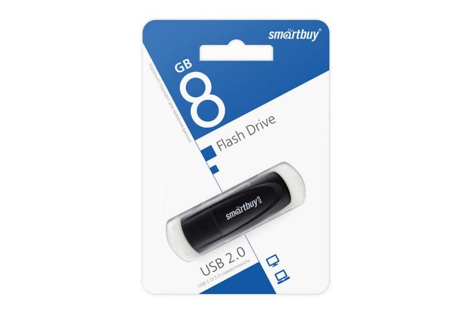 Флешка USB 2.0 SmartBuy 8GB Scout Black (SB008GB2SCK)