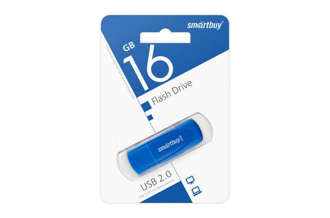 Флешка USB 2.0 SmartBuy Scout Blue 16GB (SB016GB2SCB)