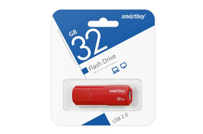 Флешка USB 2.0 SmartBuy CLUE Red 32GB (SB32GBCLU-R)