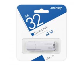 Флешка USB 2.0 SmartBuy CLUE White 32GB (SB32GBCLU-W)