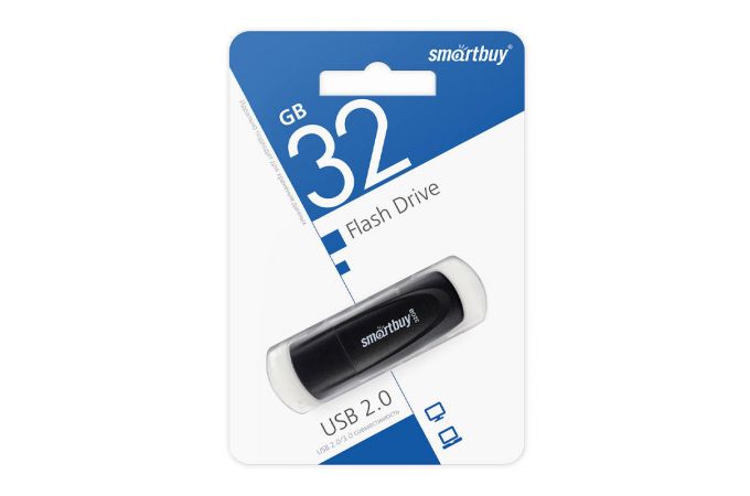 Флешка USB 2.0 SmartBuy Scout Black 32GB (SB032GB2SCK)