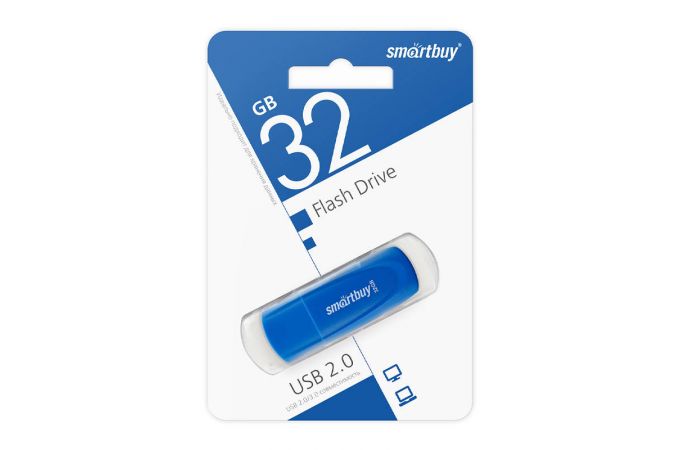 Флешка USB 2.0 SmartBuy Scout Blue 32GB (SB032GB2SCB)