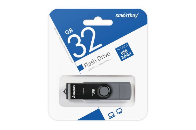 Флешка USB 3.0/3.1 Smartbuy Twist Dual Type-C/Type-A 32GB (SB032GB3DUOTWK)