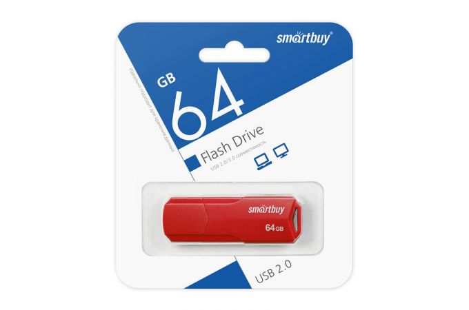 Флешка USB 2.0 SmartBuy CLUE Red 64GB (SB64GBCLU-R)