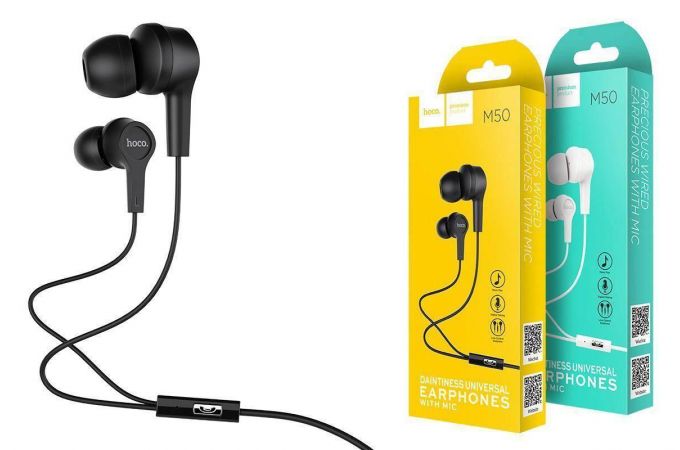 Наушники вакуумные проводные HOCO M50 universal l (черный)