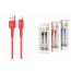 Кабель USB - USB Type-C HOCO X30, 2A (красный) 1,2м (LED индикатор)