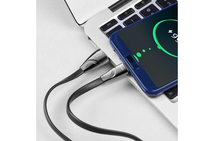 Кабель USB - USB Type-C HOCO U57, 2,4A (черный) 1,2м