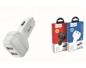 Автомобильное зарядное устройство АЗУ 2USB HOCO Z36 Leader (белый)