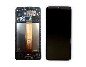 Дисплей для Samsung A125F Galaxy A12 Black в сборе с тачскрином (ревизия SM-A125F_REV0.1) + рамка 100%