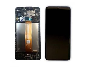 Дисплей для Samsung A125F Galaxy A12 Black в сборе с тачскрином (ревизия SM-A125F_REV0.1) + рамка 100%