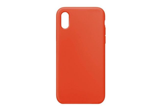 Чехол для iPhone ХR Silicone Case Soft Touch (красно-оранжевый) версия 2